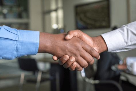 close up photo of a professional handshake