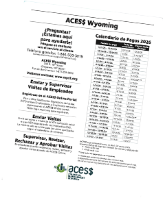 Printer Friendly version of the ACES$ Wyoming Pay Schedule Spanish Version