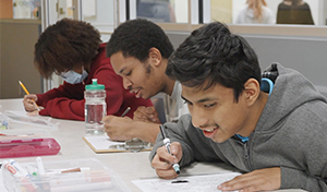 TSC students doing art activity