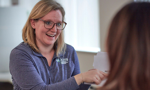 MyCIL team member working on an awareness campaign