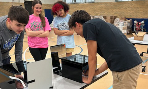 high school students participating in Project ABLE, MyCIL disability awareness training