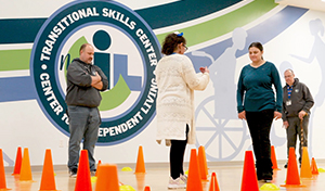 TSC Students in the gym doing a team activity