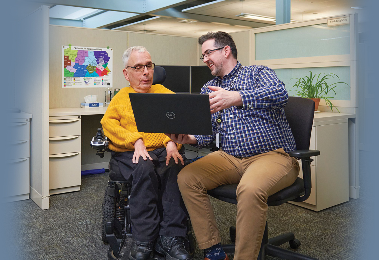 ACES$ Alabama caregiver hugging a teen boy with developmental disabilities